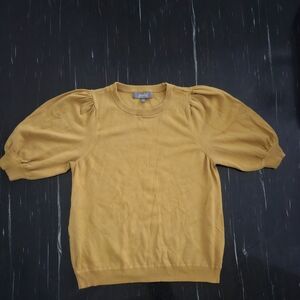 Golden Puff Sleeve Top